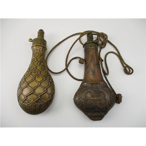 VINTAGE BRITISH POWDER FLASKS