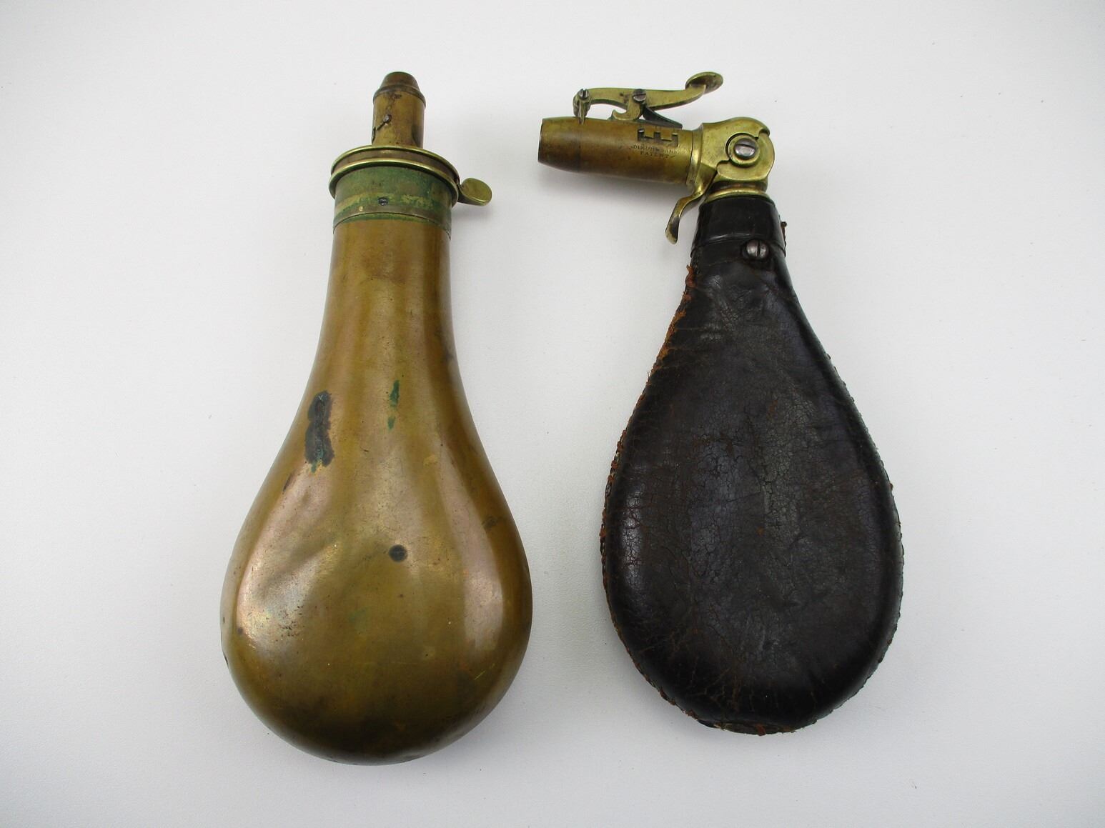 Powder Shot Flask VINTAGE BRITISH POWDER/ SHOT FLASK LOT