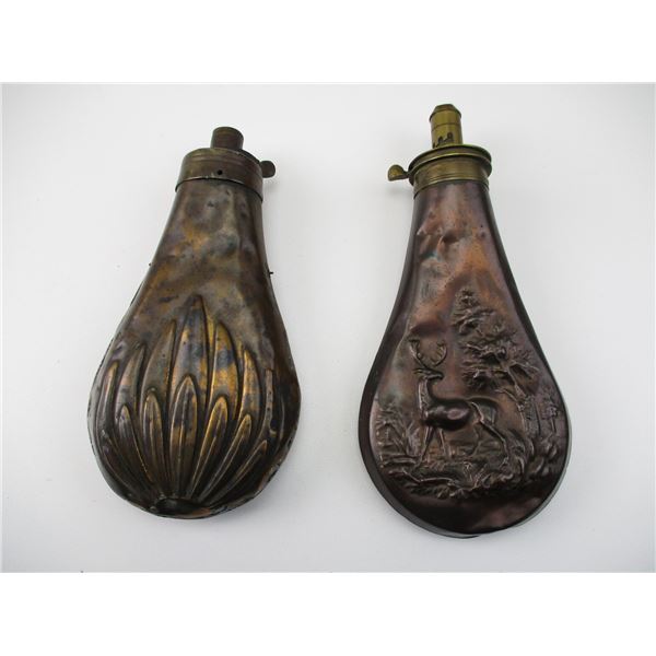 VINTAGE POWDER FLASK LOT