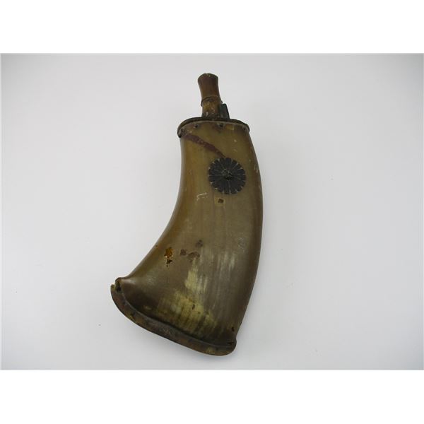 VINTAGE HORN POWDER FLASK