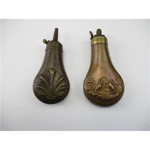 VINTAGE SMALL POWDER FLASKS LOT