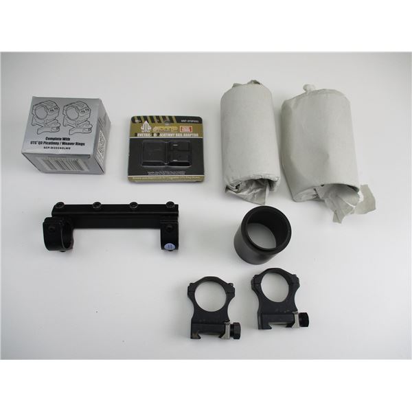 ASSORTED SCOPE RINGS ETC