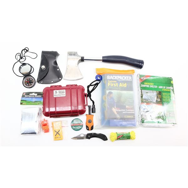 CAMPING KIT WITH HATCHET