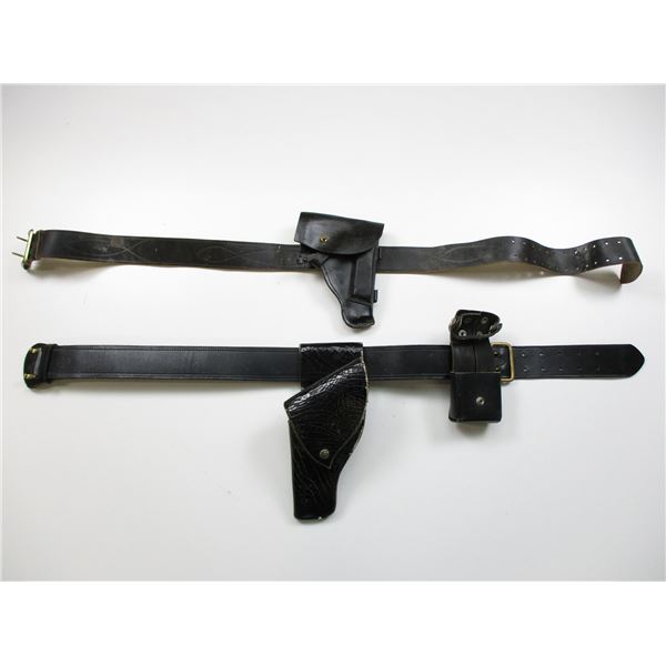 ASSORTED LEATHER BELTS & HOLSTERS