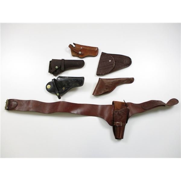 ASSORTED LEATHER REVOLVER HOLSTERS