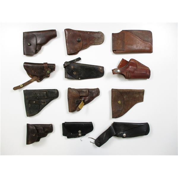 ASSORTED SEMI-AUTO LEATHER HOLSTERS