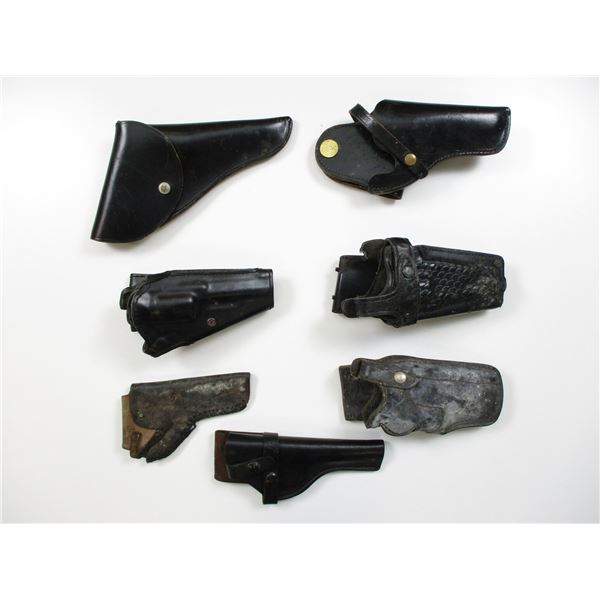 ASSORTED LEATHER REVOLVER HOLSTERS