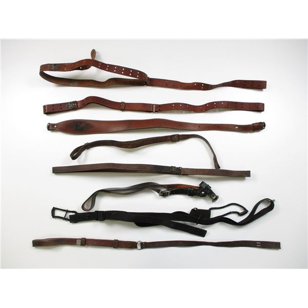 ASSORTED LEATHER STRAPS & SLINGS