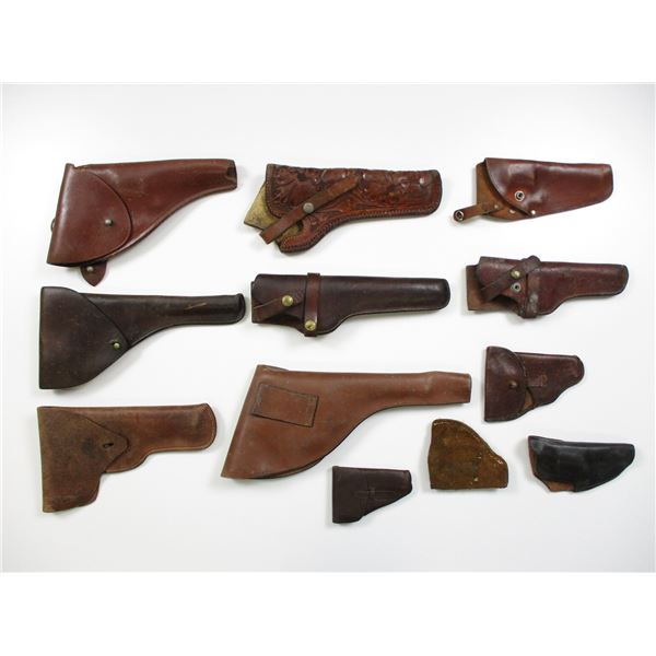 ASSORTED LEATHER REVOLVER HOLSTERS