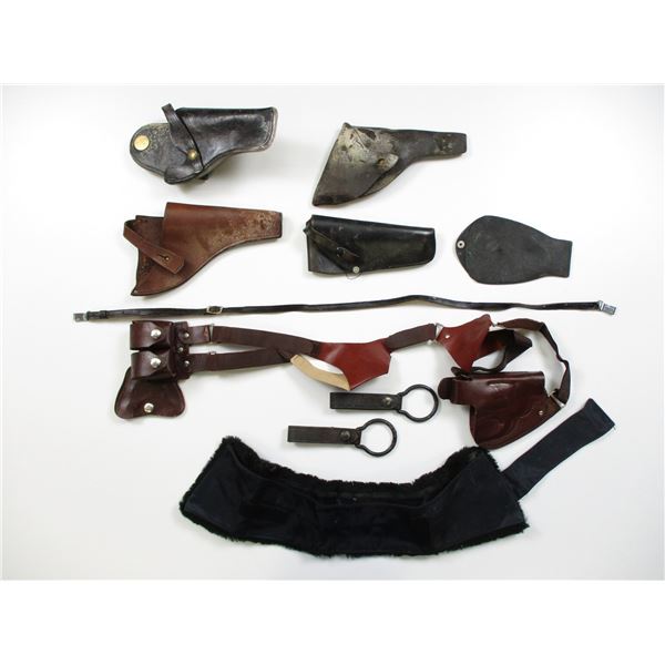 ASSORTED LEATHER REVOLVER HOLSTERS