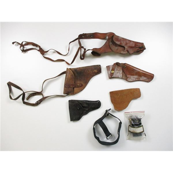 ASSORTED SEMI-AUTO LEATHER HOLSTERS