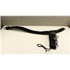 Image 1 : BLACK LEATHER AMMO BELT WITH REVOLVER HOLSTER