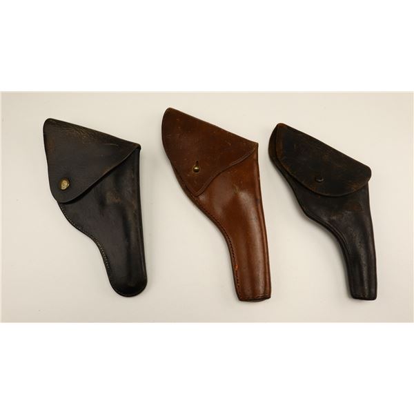 ASSORTED LEATHER REVOLVER HOLSTERS