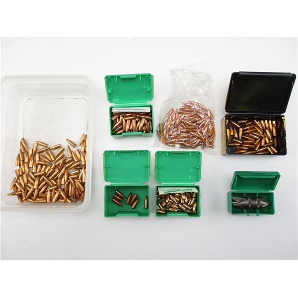 ASSORTED .22 CAL BULLETS ETC LOT
