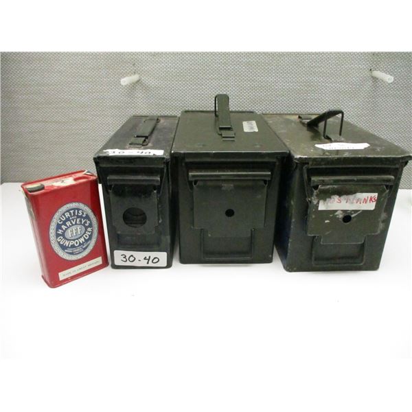 METAL AMMO TINS ETC LOT