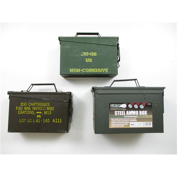 METAL AMMO TINS LOT