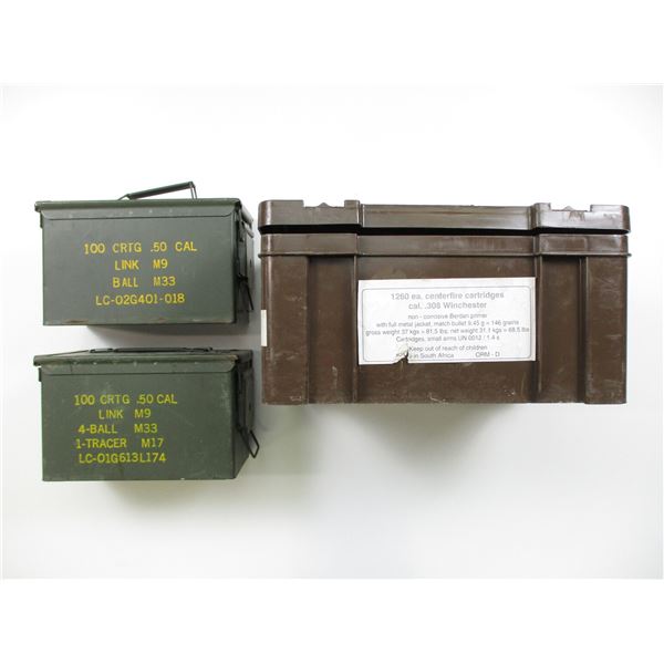 METAL/PLASTIC AMMO TINS LOT