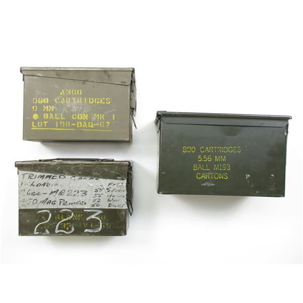 METAL AMMO TINS LOT