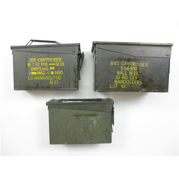 METAL AMMO TINS LOT