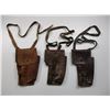 Image 1 : YUGOSLAVIAN LEATHER FLARE PISTOL HOLSTER/CARRY CASES.