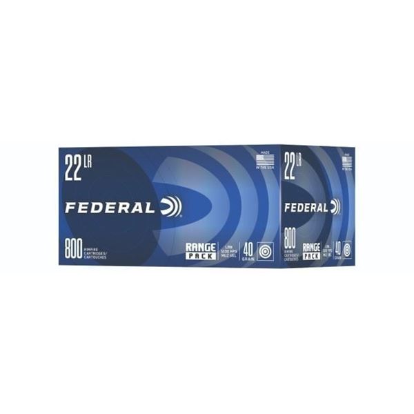 FEDERAL RANGE PACK 22 LR 40GR LRN - 800 Rds