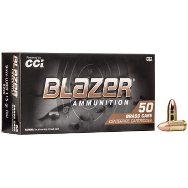 BLAZER BRASS 9MM 115 FMJ - 5 Rds