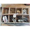 Image 2 : Tool Organizer Full of Assorted Bits & Hardware and 6 Metal Rulers & Straight Edges
