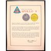 Image 1 : Apollo 8, 1968, FLOWN Manned Flight Awareness Medallion