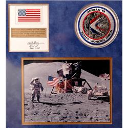 Apollo 15, 1971, LUNAR SURFACE FLOWN, US Flag