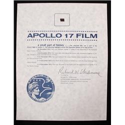 Apolo 17, 1972. FLOWN Camera Film