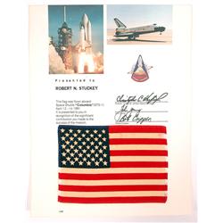 STS-1, 1981, FLOWN US Flag
