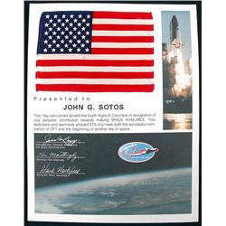 STS-4, 1982, FLOWN US Flag