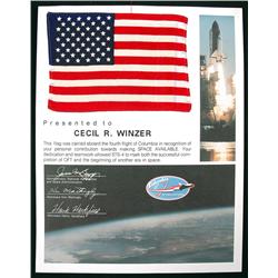 STS-4, 1982, FLOWN US Flag