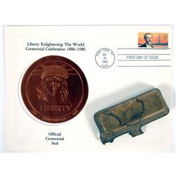 STS-51D, 1985, Copper Ingot from the Statue of Liberty
