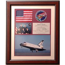 STS-28, 1989, FLOWN U.S. Flag and Crew Patch
