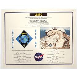 STS-62, 1994, FLOWN USMP-2 Mission Flag