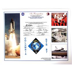 STS-87, 1997, FLOWN USMP-4 Mission Flag