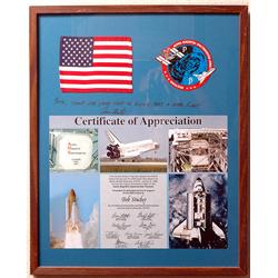 STS-91, 1998, FLOWN United States Flag & Alpha Magneti