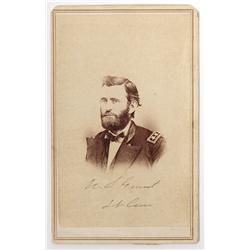 Ulysses S. Grant CDV Signed as Lt. Gen.