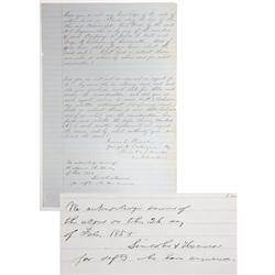 Lincoln Autograph Endorsement Signed