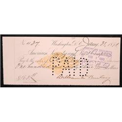 Scarce McKinley Presidential Check