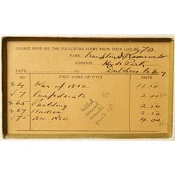 Roosevelt, Franklin D - DS With Holgraph Entries