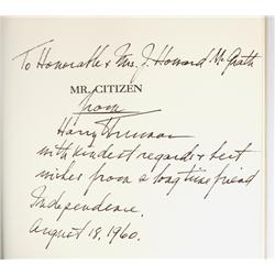 Truman, Harry S. Mr. Citizen