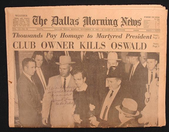Kennedy Assassination November 25 1963 Dallas Newspaper Kennedy Assassination November 25 1963 Dallas Newspaper