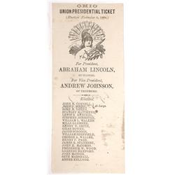 [Lincoln, Abraham] 1864 Union Presidential Ticket