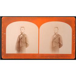 Very Rare Lincoln Original Stereo View Photo
