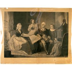 Washington and His Family by Sartain