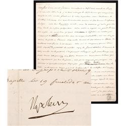 Important Napoleon Letter About the Invasion of England