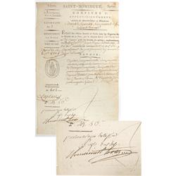 1801 Document Signed by Toussaint L'Ouverture