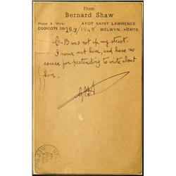 Shaw, George Bernard - ALS
